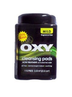 Oxy Cleansing Pads Acne Treatment  Facial Cleansing Washes  Beauty