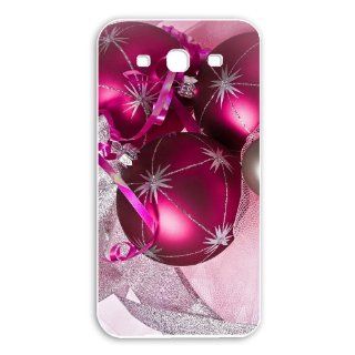 Beautiful Case for Samsung Galaxy S3 Back Cover with Special Beautiful Pictures New Year Red Christmas balls Cell Phones & Accessories