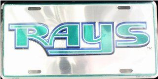 Tampa Bay Rays MLB Embossed Chrome Aluminum Automotive Novelty License Plate Tag Sign Automotive