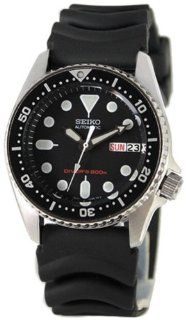 Seiko Men's SKX013K Black Rubber Automatic Watch with Black Dial at  Men's Watch store.