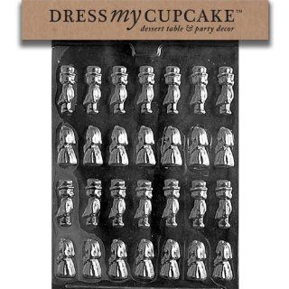 Dress My Cupcake DMCW036SET Chocolate Candy Mold, Bride and Groom, Set of 6 Kitchen & Dining