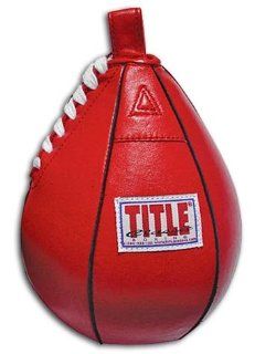 Title Red 6 x 9 inch Leather Classic Speed Bag  Speed Punching Bags  Sports & Outdoors