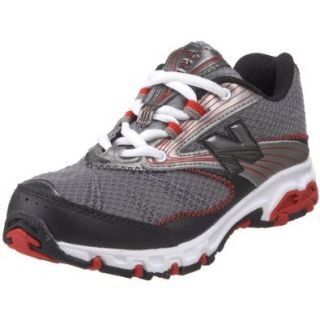 New Balance 687 Lace Up Running Shoe (Little Kid/Big Kid), Titanium/Red BR, 10.5 M US Little Kid Shoes