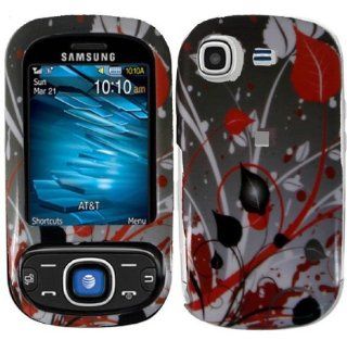 AT&T Samsung Strive A687 Hard Cover Case Red Burst Cell Phones & Accessories