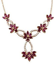 Effy Jewlery Gemma Rose Gold Ruby and Diamond Necklace, 5.3 TCW Pendants Jewelry