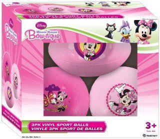 Ball Bounce and Sport Minnie Mouse Vinyl Sport Balls, 3 Pack (Styles and Colors May Vary) Toys & Games