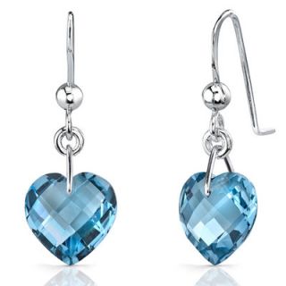 Oravo Classy 8.25 carats Heart Shape Genuine London Blue Topaz