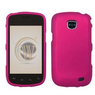 Samsung Illusion i110 Rubber Feel Hard Case Cover   Rose Pink Cell Phones & Accessories