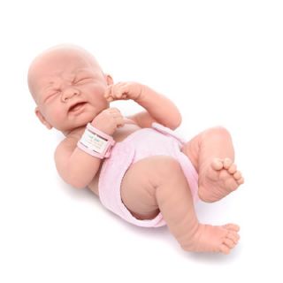 JC Toys La Newborn   14 Closed Eyes Real Girl Vinyl Doll