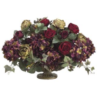 Tori Home 36 Orchid and Hydrangea Floral Arrangement with Urn
