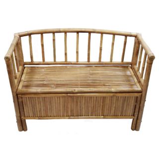 Natural Bamboo Storage Bench