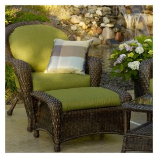 The Outdoor GreatRoom Company Balsam Deep Seating Ottoman with Cushion
