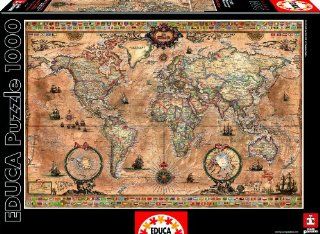 Antique World Map 1000 Piece Puzzle Toys & Games