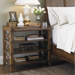 design on sides of nightstand Quail Hollow collection 4 shelves (one