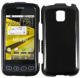 Carbon Fiber Hard Case Cover for LG Optimus M MS690 LG Optimus C Cell Phones & Accessories