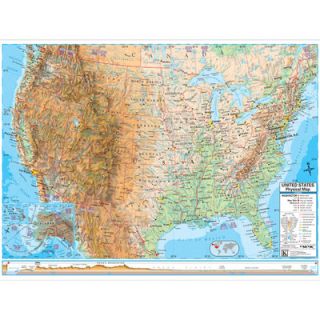 Universal Map United States Advanced Physical Mounted Wall Map