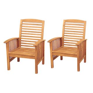 Home Loft Concept Wood Lounge Chair (Set of 2)