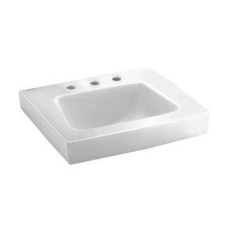 Roxalyn Wall Mount Sink with Center Hole for Exposed Bracket Support
