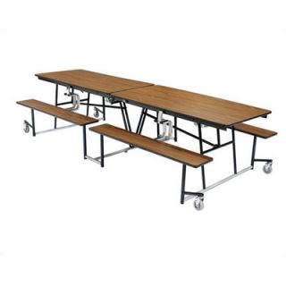 National Public Seating Mobile Cafeteria Bench Table