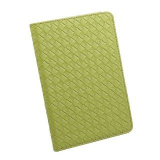Luxury Stylish Weave Pattern Design Synthetic Leather Stand Case for iPad Mini   Green Computers & Accessories