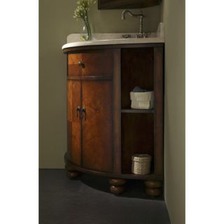 Xylem Carlton 20 Corner Bathroom Vanity Set in Antique Maple
