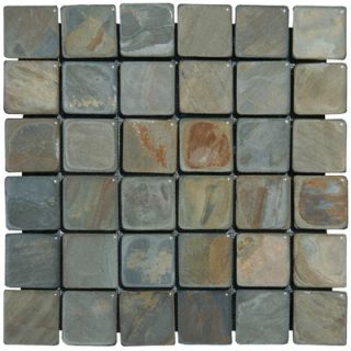 Epoch 12 x 12 Polished / Tumbled Slate Mosaic in California Rustic