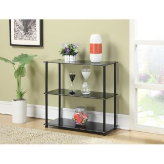 Midnight 3 Shelf Bookcase in Black