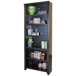 Tribeca Loft Black Office Collection 84 Bookcase in Distressed Pai