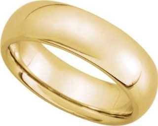 Jewelplus Comfort Fit Band   Size 13, 14K Yellow 06.00 Mm Rings Jewelry