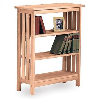 International Concepts Unfinished Wood Mission 3 Shelf Bookcase