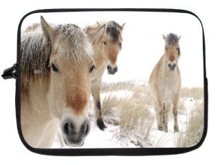 10 inch Rikki KnightTM Horses in Snow Laptop sleeve   Ideal for iPad 2,3,4, iPad Air, Galaxy Note, Small Notebooks and other Tablets Computers & Accessories