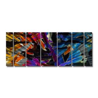 Carl 3 Dimensional Holographic Wall Art in Black Multi   23.5 x 60