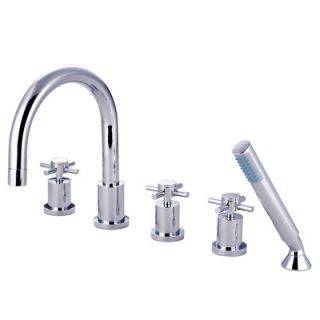 Elements of Design Concord Three Handle Roman Tub Filler with Hand