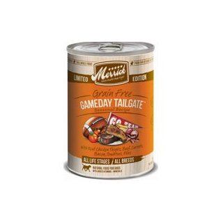 Merrick Fall Seasonals Grain Free Gameday Tailgate Recipe Canned Dog Food  Wet Pet Food 