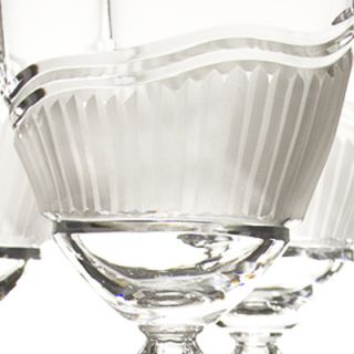 Martinka Crystalware Morning Frost White Wine Crystal Glass (Set of 4)