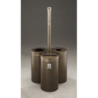 Glaro, Inc. RecyclePro Value Series Triple Unit Recycling Receptacle