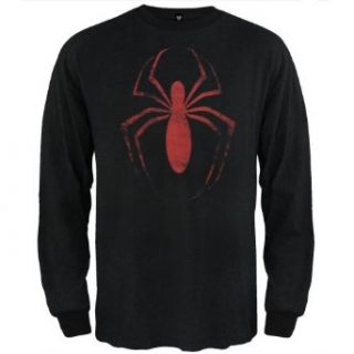 Spider Man Venomous II Men's Long Sleeve Thermal T Shirt, Black, X Large Movie And Tv Fan T Shirts Clothing