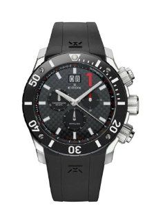 Edox Men's 10020 3 NIN Class 1 Chronograph Big Date Black Dial Watch Watches
