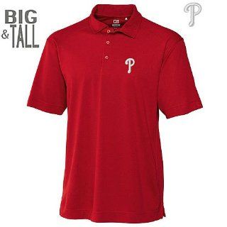 Philadelphia Phillies BIG & TALL DryTec Genre Polo  Sports Fan Polo Shirts  Sports & Outdoors