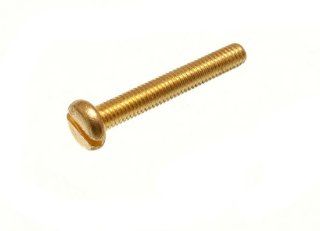 SOLID BRASS MACHINE SCREWS PAN HEAD SLOTTED M3 3MM X 20MM ( pack of 10 )
