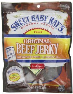 Bridgford Beef Jerky, Sweet Baby Ray's Original, 3 Ounce Pouches (Pack of 6)  Jerky And Dried Meats  Grocery & Gourmet Food