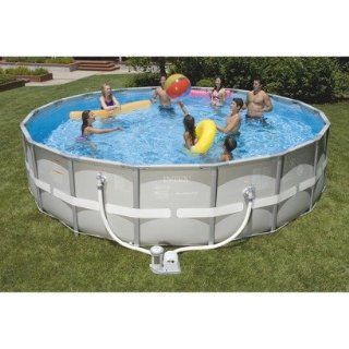 Intex Ultra Frame 18' x 48" Swimming Pool   Round  Patio, Lawn & Garden