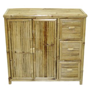 Bamboo Storage Shelf with 3 Drawers
