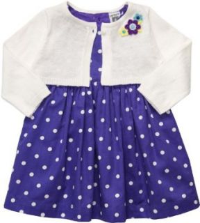 Carter's Dress & Cardigan Set   Purple/Ivory Dot & White 18M