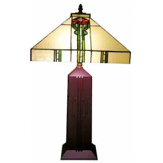 Warehouse of Tiffany Mission Wooden Table Lamp