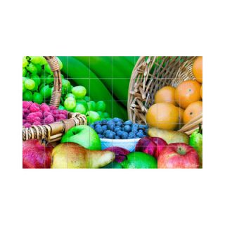 LMT Tile Murals Fruits Kitchen Tile Mural in Multi Colored