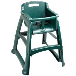 Rubbermaid Commercial FG781408 Dark Green Sturdy Chair Youth Seat without Wheels, 23.5" Length, 23.5" Width, 29.75" Height
