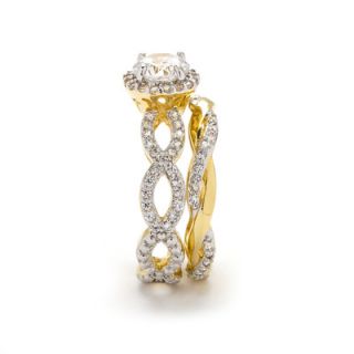 Palm Beach Jewelry 14k Gold Over Silver Round Cut Cubic Zirconia Ring