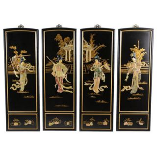 Oriental Furniture Lady Generals Wall Plaques in Clear