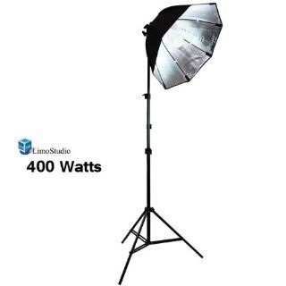 LimoStudio 400 Watt Photo Studio Softbox Lighting Kit, 22" Black Silver Octagonal Soft Box Reflector Light Kit with 86" Light Stand, LMS702  Photographic Lighting Umbrellas  Camera & Photo